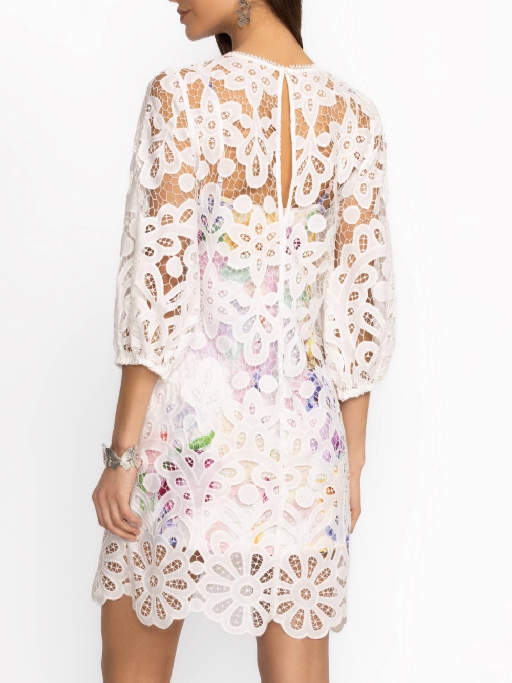 Johnny was Lisetta lace mini dress with floral slip - Picture 4 of 11